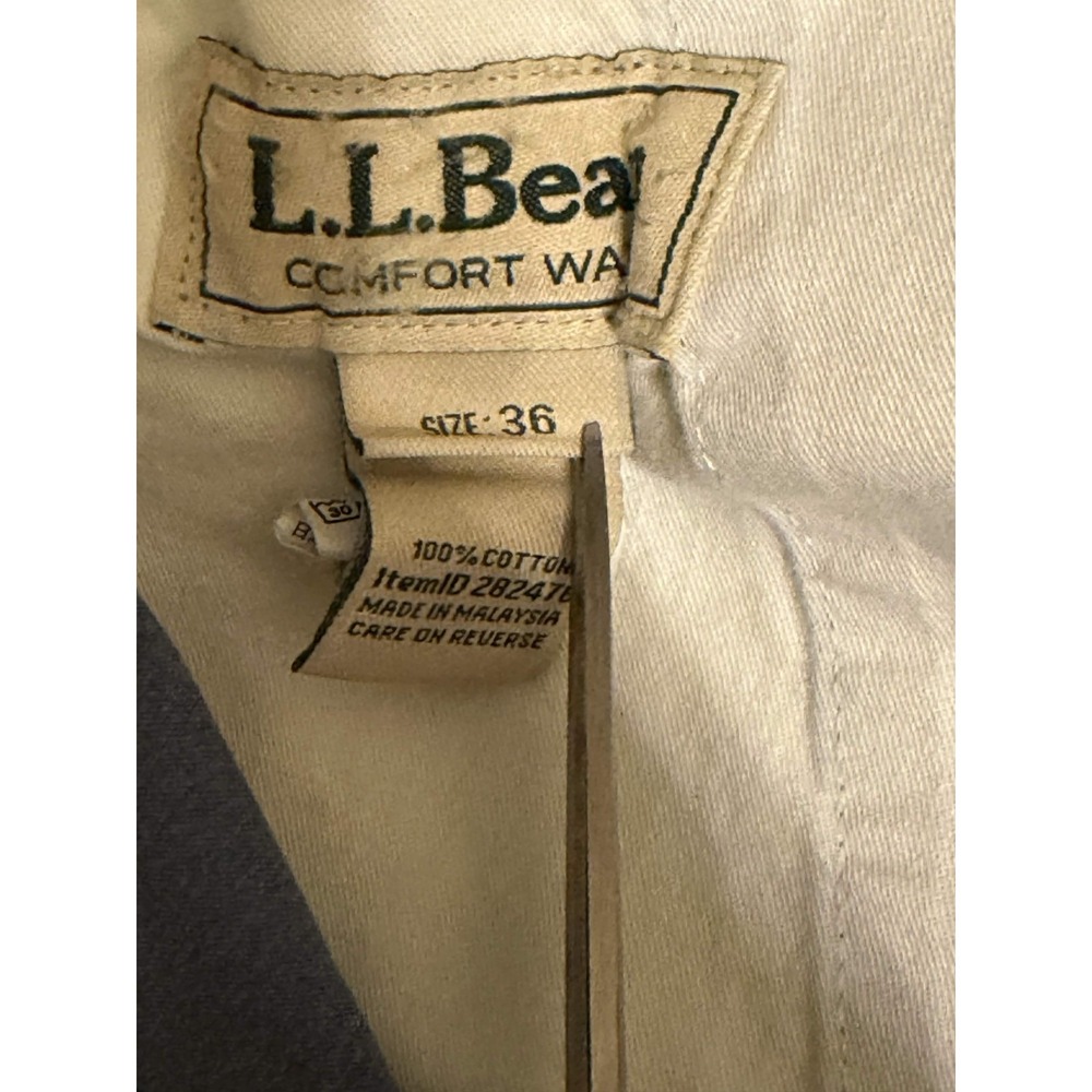 LL Bean Mens Cargo Shorts 36 Blue 100% Cotton Comfort Waist 282476 - Picture 3 of 5